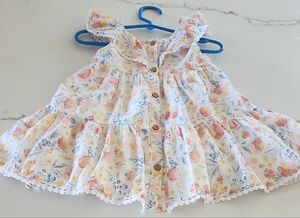 Tommy Bahama Floral Kids Dress - White, Pink, Blue